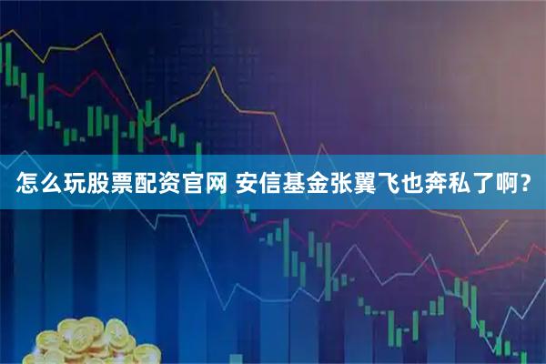 怎么玩股票配资官网 安信基金张翼飞也奔私了啊？